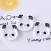 Panda de desenho animado prato de banana acessórios de resina DIY adesivo de geladeira caseiro material para grampo de cabelo de carro a bateria