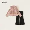 Conjunto Infantil YouBao 2026 Otoño Nuevo Sudadera con Capucha Ajustada Cubrepañal Pantalones de Campana Conjunto de Dos Piezas para Niñas Moderno
