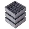 Caja de almacenamiento de tela de Amazon, plegable, de tres piezas, para el hogar, para ropa interior, calcetines y ropa.