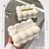 Caixa de Lenços para Mesa de Centro da Sala, Porta-Lenços Decorativo para Casa, Porta-Guardanapos Criativo de Marshmallow, Armazenamento Estilo Creme