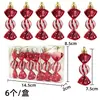 Decoración Navideña Roja Transfronteriza Colgante Accesorios Boda Día de Año Nuevo Decoración de Ventana de Año Nuevo Adornos Colgantes Venta al por Mayor