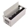 Agujero roscado amortiguador aleación de aluminio caja de cables cepillo de alambre caja de cables con enchufe caja de cables para escritorio de computadora caja de enhebrado multifuncional