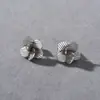 Pendientes Personalizados de Plata S925 con Forma de Flor de Doble Mariposa, Lujo Accesible Elegante, Pendientes Exquisitos de Gama Alta de Nicho