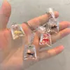 SHEIN TEMU Chaveiro Explosivo Peixe Dourado Transparente Peixinho Chaveiro de Resina Pingente de Joia Acessórios