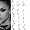 Conjunto de 12 Peças dos Piercings de Sobrancelha de Aço Inoxidável Mais Vendidos da Amazon com Pontas Afiadas, Bolas Redondas e Inlays de Zircônia