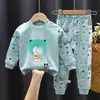Conjunto de Ropa Interior para Niños Algodón Nuevo Ropa Cómoda para el Hogar para Niños Conjunto de Ropa de Otoño Cálida Ropa para Niños Fábrica Personalizada