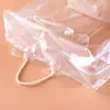 Bolsa de almacenamiento transparente de PVC para aire acondicionado, bolsa de embalaje con cremallera para regalo de cosméticos, bolso de mano de plástico tridimensional creativo