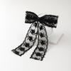 Nova Renda Lace Double-layer Bow Hairpin Moda Feminina Elegante Simples All-match Bypad Acessórios para o Cabelo