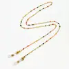 Nueva Cadena Antiperdida para Gafas de Acero Inoxidable, Cadena Plana con Forma de Cruz con Goteo de Aceite, Cordón de Colores, Cadena Antideslizante para Gafas de Lectura
