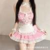No te pierdas la lencería sexy de noche, ropa de dormir de viento puro, traje de uniforme de sirvienta de encaje para mujer qqny