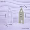 Molde de Silicone para Vela de Casa Oca em Forma de Coração de Páscoa 3D Grande, Médio e Pequeno Molde para Enfeite de Gesso e Resina