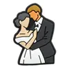 Nueva Serie de Bodas Día de San Valentín Accesorios Planos de PVC Broches, Bolsas, Accesorios para Joyería DIY, Parches de Goma Suave de Dibujos Animados