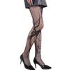 Meia-calça de Halloween com Teia de Aranha Preta Estilo Gótico Punk Renda Jacquard Meia Arrastão Meia-calça Vazada