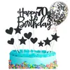 Set de Inserts para Pastel de Feliz Cumpleaños Transfronterizo Inserto de Corazón de Cumpleaños Modelo 9 Decoración para Pastel de Cumpleaños