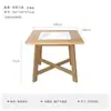 Mesas y Sillas de Madera Maciza para Exteriores, Mesas y Sillas de Comedor de Teca para Patio de Villa, Mesas y Sillas de Té al Aire Libre para Jardín y Balcón, Combinación de Sillas de Mimbre para Ocio