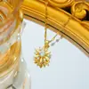 Colar de aço titânio sem desbotar feminino versátil de alta qualidade corrente clavícula amor temperamento influenciador digital joia de aço inoxidável banhada a ouro cobre