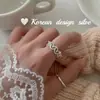 Versión Coreana Dongdaemun 2025 Otoño e Invierno Nuevo Estilo S925 Plata de Ley Versátil Corazón Hueco Ensamblado Anillo Estilo Ins de Alta Gama