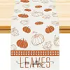 Corredor de Mesa de Temporada de Cosecha de Otoño de Venta Caliente Transfronteriza, Corredor de Mesa de Calabaza y Hoja de Arce, Tela para Mesa de Café, Sala de Estar, Restaurante, Decoración, Mantel