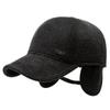 Sombrero de Hombre Moderno Otoño e Invierno Cálido Gorra de Béisbol de Lana para Hombre Gorro de Invierno Coreano con Protección para las Orejas Sombrero para Hombres de Mediana Edad y Ancianos
