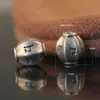 Acessórios de Prata Esterlina Prata Pura 999 Tambor de Contas com Mantra de Seis Caracteres Prata Dura 3D Retrô 520 Nó Chinês Acessórios DIY Contas Espaçadoras