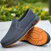 Sapatos de Tecido Novo Estilo com Solas de Borracha para Primavera e Outono, Sapatos Casuais Estilo Velho Pequim para Homens de Meia-Idade e Idosos, Sola Macia, Respirável, Versátil