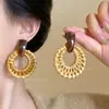 Pendientes Bohemios de Paja con Borlas para Mujer, Pendientes Estilo Vacaciones en la Costa, Accesorios para Fotografía de Viaje a la Isla, Pendientes Exagerados