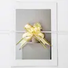 Guirlanda de Fita Cor Sólida Tule Borda Dourada Tinta Flor Puxada à Mão Decoração de Festa Casamento Quarto Carro de Casamento Escada Laço