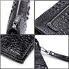 Cartera de Piel Genuina de Cocodrilo para Hombre, para Llevar en la Mano, de Gran Capacidad, Casual, Portátil, Tipo Clutch, Bolso de Mano de Moda para Negocios para Hombre