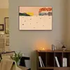 Pintura decorativa de pared de fondo para sala de estar vintage estilo francés, pintura colgante de alta gama hecha a medida para recibidor, pintura de paisaje relajante