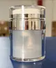 Em Estoque 30g 50g Frasco de Loção Protetora Solar Isolante Acrílico de Camada Dupla, Frasco para Creme Facial, Frasco Cosmético com Dosador a Vácuo