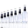 Botella de Spray de Vidrio Transparente Hidratante Botella de Spray de Vidrio Cosméticos Viaje Portátil Botella de Perfume Botella de Muestra de Reactivo