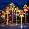 Nueva Luz de Suelo Navideña de Papá Noel y Muñeco de Nieve Impermeable para Exteriores Solar para Arreglo de Escena Luz Decorativa de Atmósfera