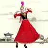 Novo Traje de Dança de Xinjiang Roupa de Performance para Mulheres Adultas Estilo Étnico Uigur Roupa de Performance Moderna Saia Longa Feminina