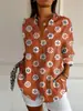 AliExpress Europa y Estados Unidos transfronterizo caliente para mujer camisa larga impresión 3D primavera verano otoño moda manga larga camisa estampado floral