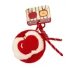 Bolsa para Auriculares de Manzana de Peluche Linda Billetera Colgante de Muñeca Creativa Llavero de Mochila Colgante Pequeño Colgante Decorativo