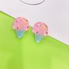 Color acrílico serie de helados de dibujos animados accesorios para el cabello colgante de collar pendientes accesorios de joyería DIY al por mayor