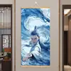 Pequeno Nezha Naohai Ao Bing Ao Guang Rei Dragão das Quatro Mares Papel de Parede Envolvente Pintura de Parede Sala de Estar Entrada Caixa de Relógio Pintura Decorativa