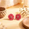 Aretes de Flores de Verano, Aretes de Estilo Nuevo, Juveniles, Dulces y de Moda, Estilo Coreano Ins, Aretes Personalizados de Margaritas Pequeñas para Primavera y Verano