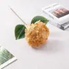Flor artificial de hortênsia grande de haste única, peça completa de 90 unidades, para paisagismo de jardim externo, decoração de corredor de banquete e decoração de casa com vaso de luxo leve