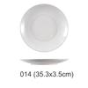Prato de melamina imitação de porcelana branca louça de plástico comercial prato pequeno buffet prato ocidental prato de osso prato redondo atacado