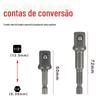 Pistola de mão broca elétrica broca elétrica lote de ar lote hexágono soquete adaptador Rod hexágono conversão Quad cabeça talão ferramenta