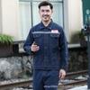 Traje de Trabajo de Mezclilla de Protección Laboral Ma Personalizado con Franjas Reflectantes Primavera y Otoño Grueso de Manga Larga para Taller Sitio de Construcción Reparación Automotriz Ropa de Protección Laboral