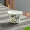 Xícara de Chá Pequena de Cerâmica Xícara para Degustação de Chá Estilo Pastoral Sala de Chá Mestre de Cerimônia do Chá Xícara Única para Aroma de Casa Conjunto de Chá Kung Fu Humano