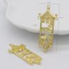 Corte Zhongxing color-preservante chapado en oro DIY Pabellón ático pieza de flor corona de fénix colgante horquilla horquilla Han y Tang accesorios de vestimenta Han