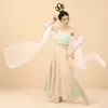 Hanfu pibo danza clásica estilo antiguo qipao cinta flotante Dunhuang apsaras voladoras danza bufanda de seda fotografía de viaje pibo largo de gasa