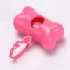 Cubo de basura con forma de hueso con bolsas de basura, Ecológico, Se puede usar con recogedor de excrementos, Suministros para mascotas, Recogedor de excrementos de perro portátil