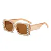 Nuevas Gafas de Sol Retro Transfronterizas Estilo Europeo y Americano con Diamantes, Gafas de Sol Cuadradas Personalizadas y de Moda