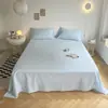Lençol de Cama Cor Sólida Simples de Vento Peça Única Dormitório Estudantil Cama de Solteiro Cama de Casal Antiderrapante Quarto Cama Venda por Atacado Frete Grátis Transfronteiriço