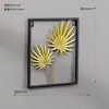 Decoraciones de Pared para Sala de Estar Estilo Nórdico Creativo Dormitorio Girasol Hoja de Ginkgo Colgante de Pared Colgante de Pared para Fondo de TV Pared