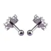 Pendientes de Flor de Ópalo de Venta Caliente Transfronteriza, Pendientes con Base de Bola Redonda de Acero Inoxidable Antialérgico, Joyería para Piercings Corporales